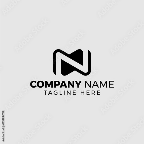 Futuristic Letter N Logo Design – Modern Tech Branding Monogram