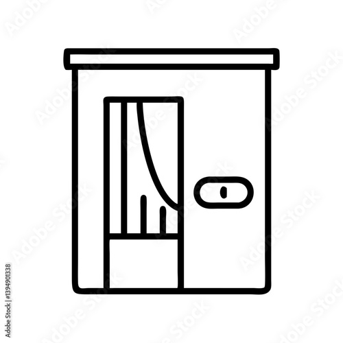 Find the perfect fitting room icon vector for clothing store changing area symbol and design elements for fashion