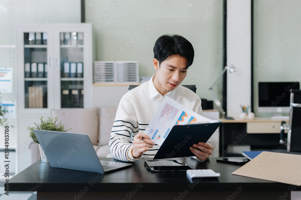 Happy man, entrepreneur, small business owner working online. Happy man, entrepreneur, small business owner working online.