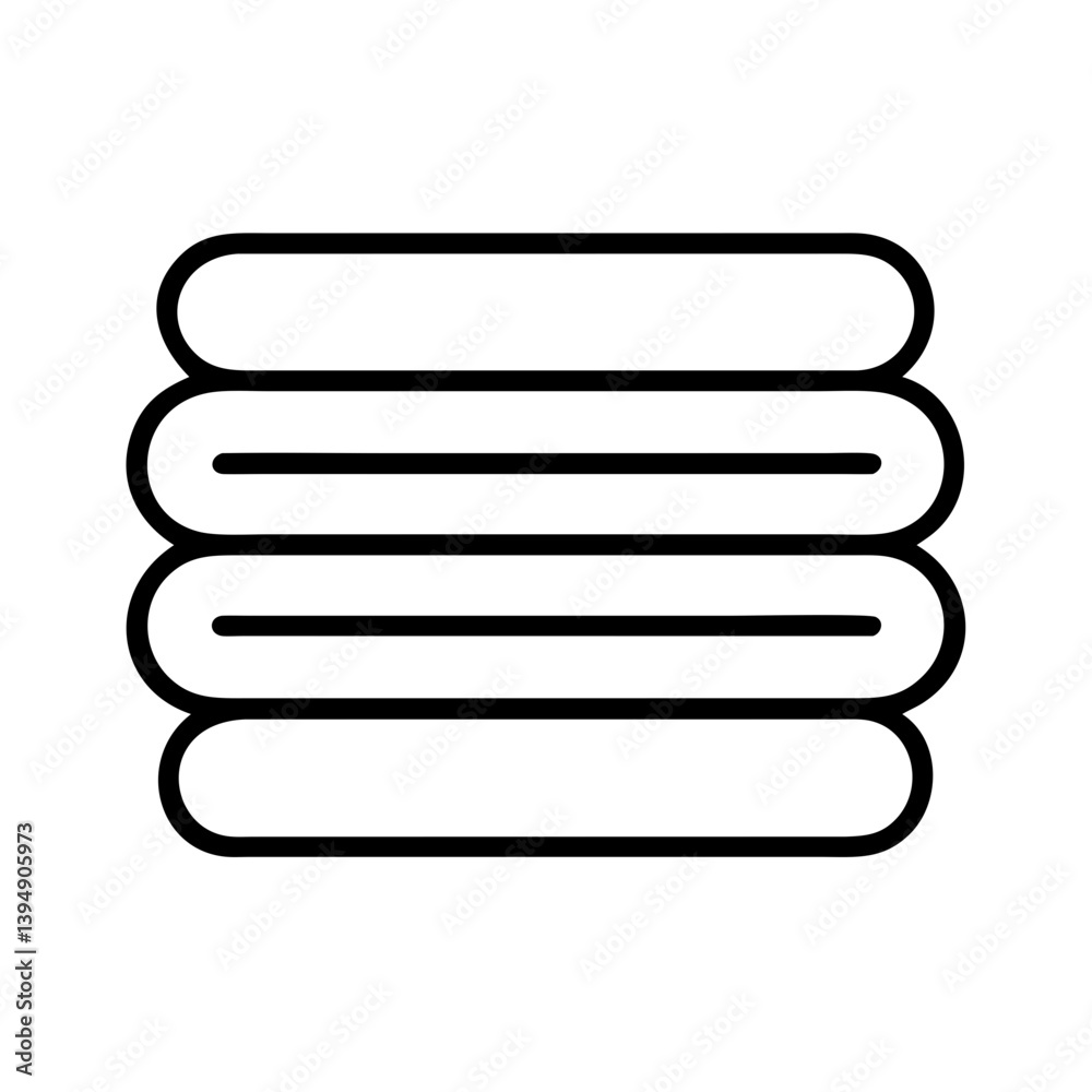 Stack of folded laundry clothes towels linens vector icon for design and creative projects use characters Stack of folded laundry clothes towels linens vector icon for design and creative projects use characters