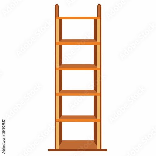 wooden shelves isolated on white