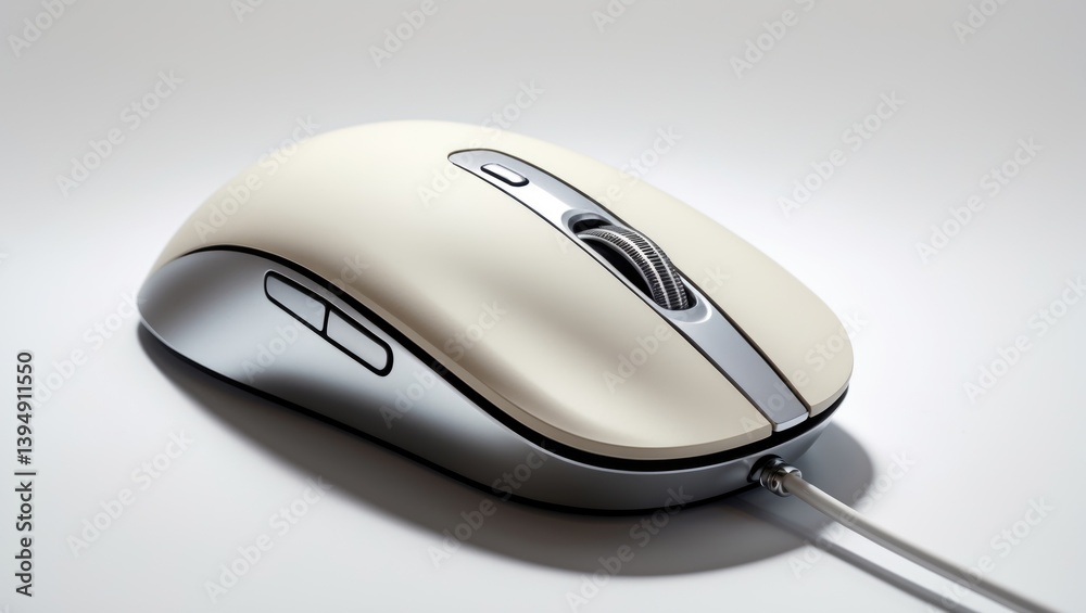 Close-up shot of a computer mouse with a white background Close-up shot of a computer mouse with a white background