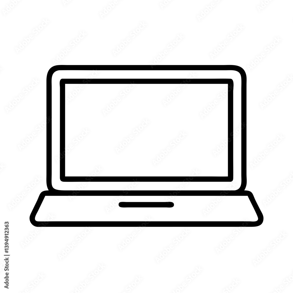 Laptop computer vector graphic icon for technology and digital device design and creative projects use Laptop computer vector graphic icon for technology and digital device design and creative projects use
