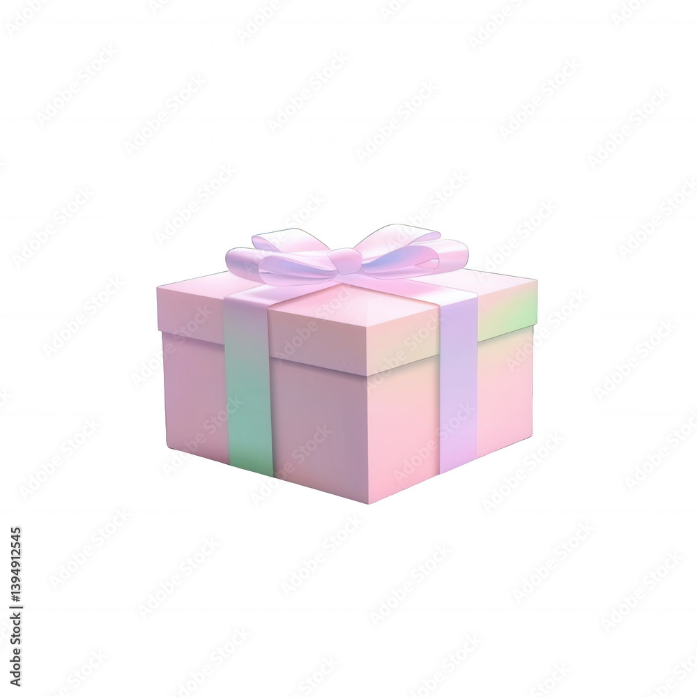 A lovely pastel pink gift box tied with a delicate ribbon, perfect for any special occasion. Ideal for celebrations, birthdays, or festive events, creating a cheerful atmosphere.
