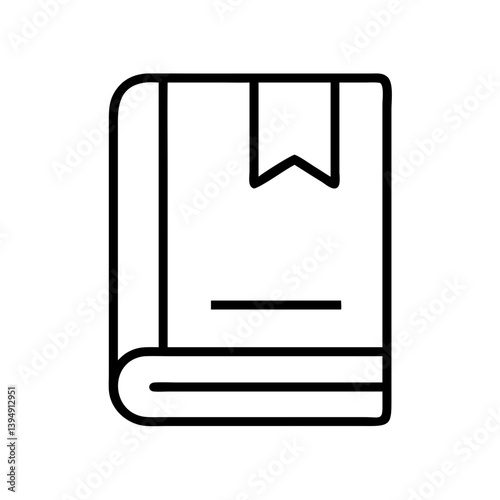 Book with bookmark vector icon education learning library study read textbook knowledge literature  char