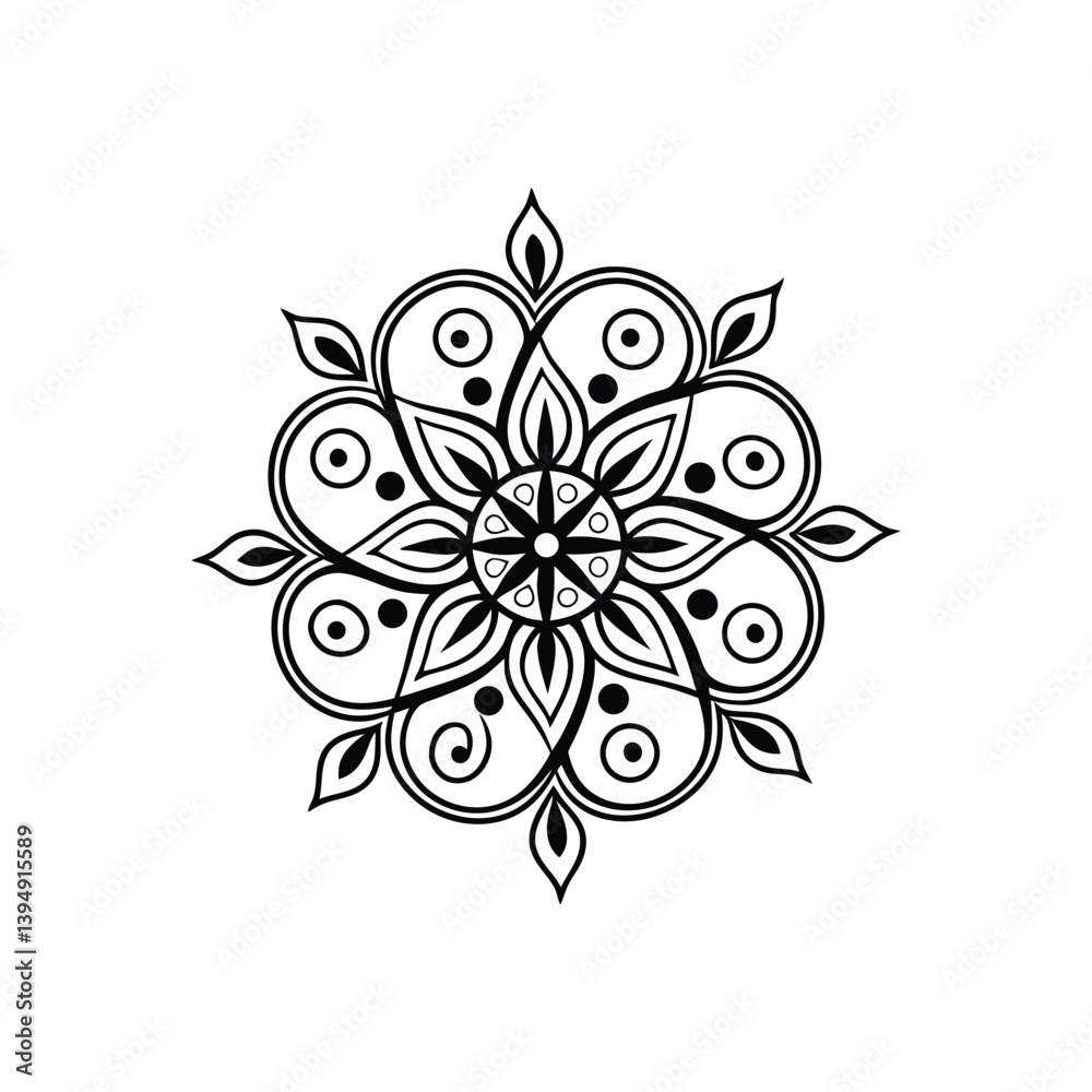 Fototapeta premium mandala abstract floral design