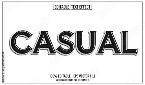 casual editable text effect