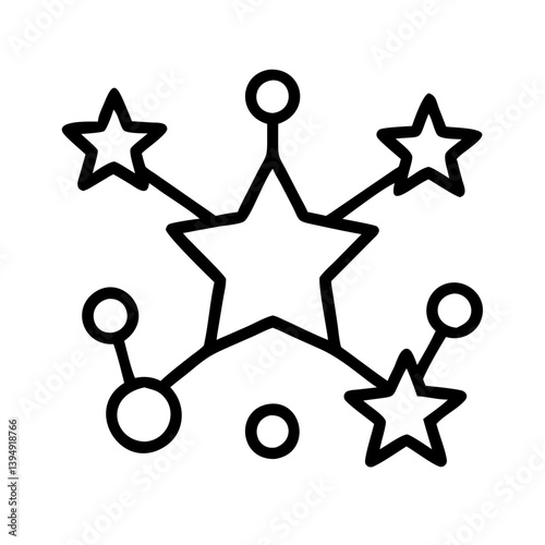 Wallpaper Mural Stars and circles graphic design element for holiday celebration and festive decoration, vector illustration Torontodigital.ca