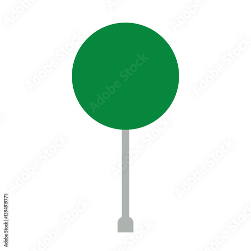 Green Road Sign Board Icon, Simple Icon Vector Design, best used for presentation, application, web and banner