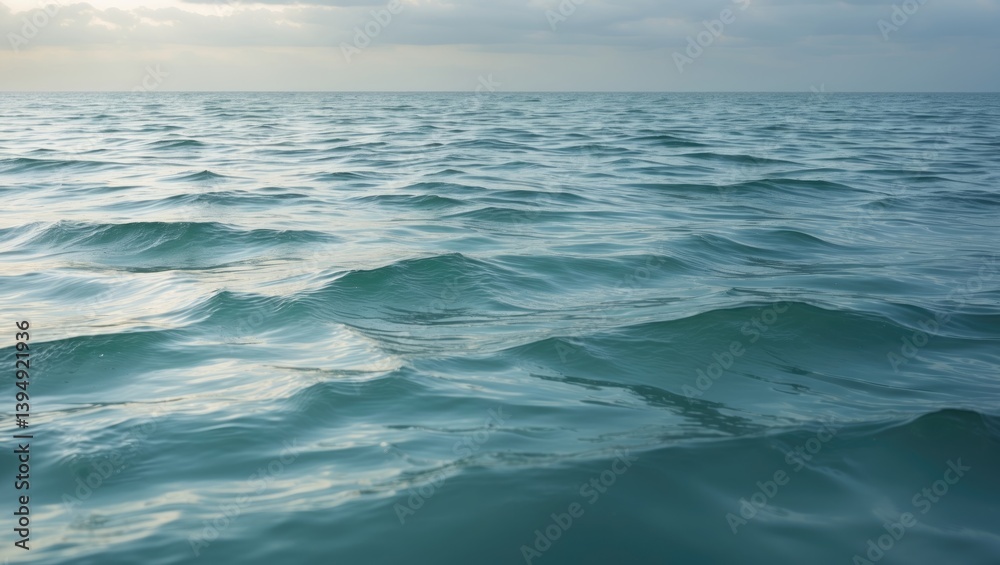 Waves of the sea beneath a cloudy sky. Waves of the sea beneath a cloudy sky.