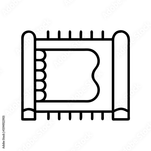 Find weaving loom machine vector icon for textile art and craft design and fiber art projects online now
