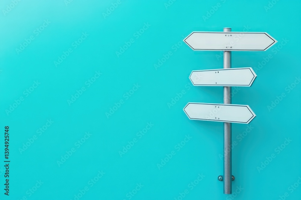 Obraz premium Three directional signs attached to a pole against a background