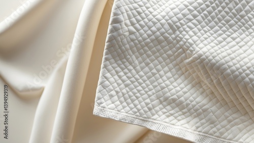 Obraz na płótnie White paper napkin featuring a diamond pattern texture. Versatile background. w salonie