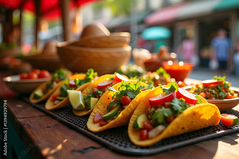Authentic Tacos Composition Featuring Vibrant Fresh Ingredients and Traditional Mexican Elements Displayed in a Sharply Focused and Professionally Lit Scene Authentic Tacos Composition Featuring Vibrant Fresh Ingredients and Traditional Mexican Elements Displayed in a Sharply Focused and Professionally Lit Scene