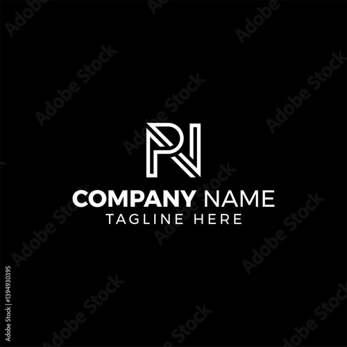 PN Monogram Logo – Modern NP Letter Logo Design in Black and White