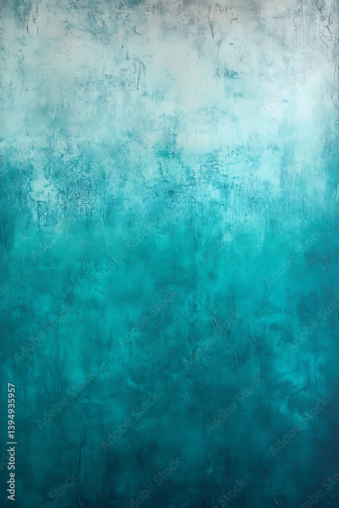 Obraz premium Gradient Background Blending Bright Teal and Soft Aqua with Abstract Finish, Subtle Color Flow, Smooth Transition. Empty Template for Design Project