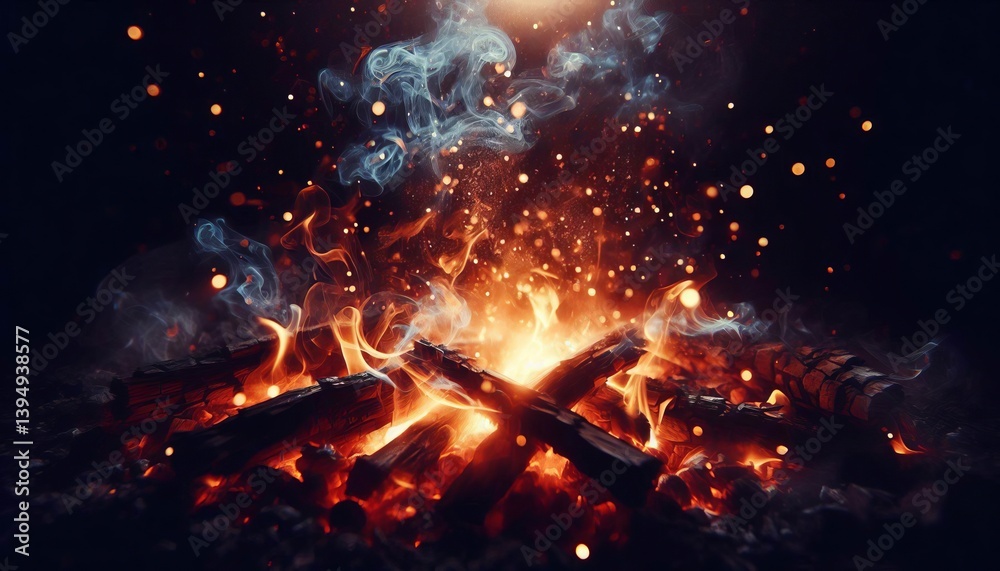 Firelight Smoke Smoke particles illuminated by the warm glow of Firelight Smoke Smoke particles illuminated by the warm glow of