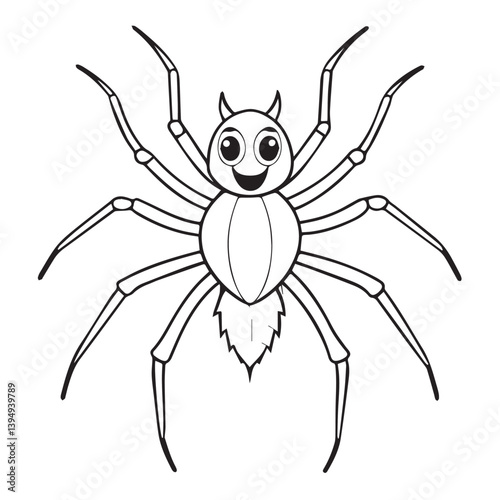 spider isolated on white background