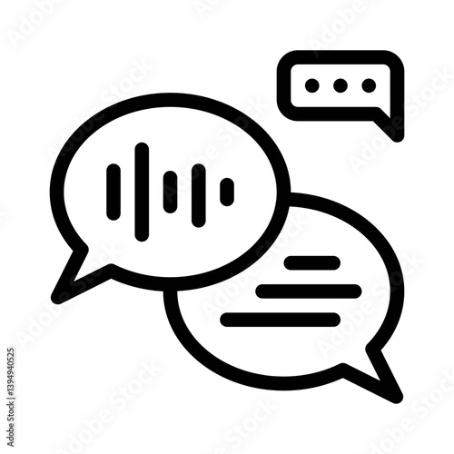 audio message line icon