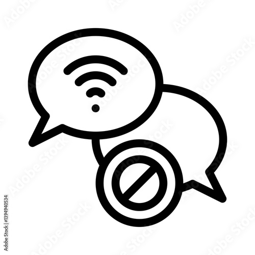 blocked line icon