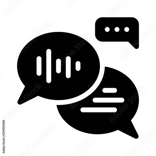 audio message glyph icon