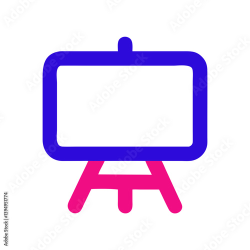 Whiteboard icon in vibrant colors for creative use  