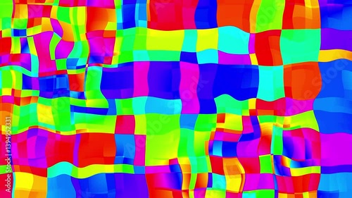 modern digital art background of distorted colorful mosaic patterns