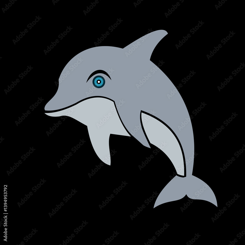 Fototapeta premium dolphin isolated on white background