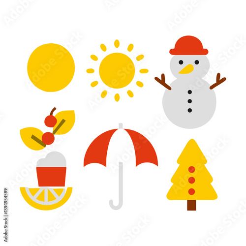 Vector Seasons Pack with Nature Elements