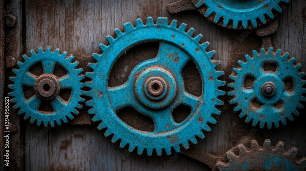 A detailed close-up of screw compressor gears, highlighting components of a pneumatic system essential in the chemical industry, gas, oil refining, and engineering technologies A detailed close-up of screw compressor gears, highlighting components of a pneumatic system essential in the chemical industry, gas, oil refining, and engineering technologies