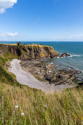 Dunnottar Castle rises in dramatic ruins atop a cliff overlooking the North Sea. Its breathtaking views, rich history, and rugged beauty make it one of Scotland’s most iconic and cinematic locations