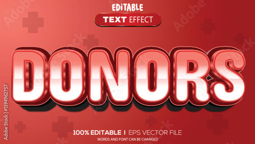 3d text effect donors theme