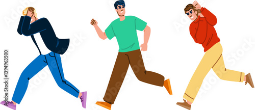 terror frightened man vector