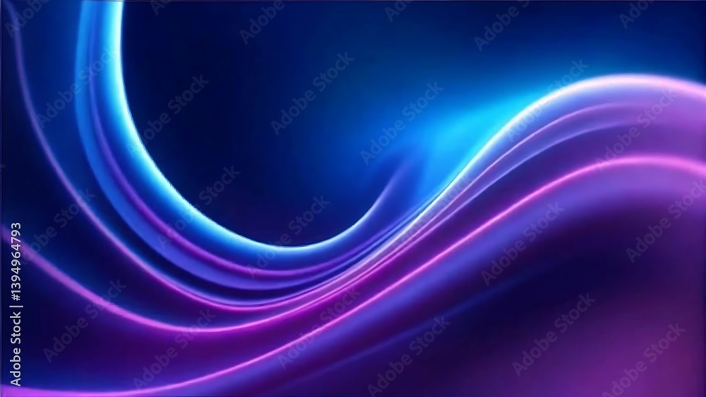 Obraz premium Abstract Blue And Purple Light Trails Background Modern Neon Waves