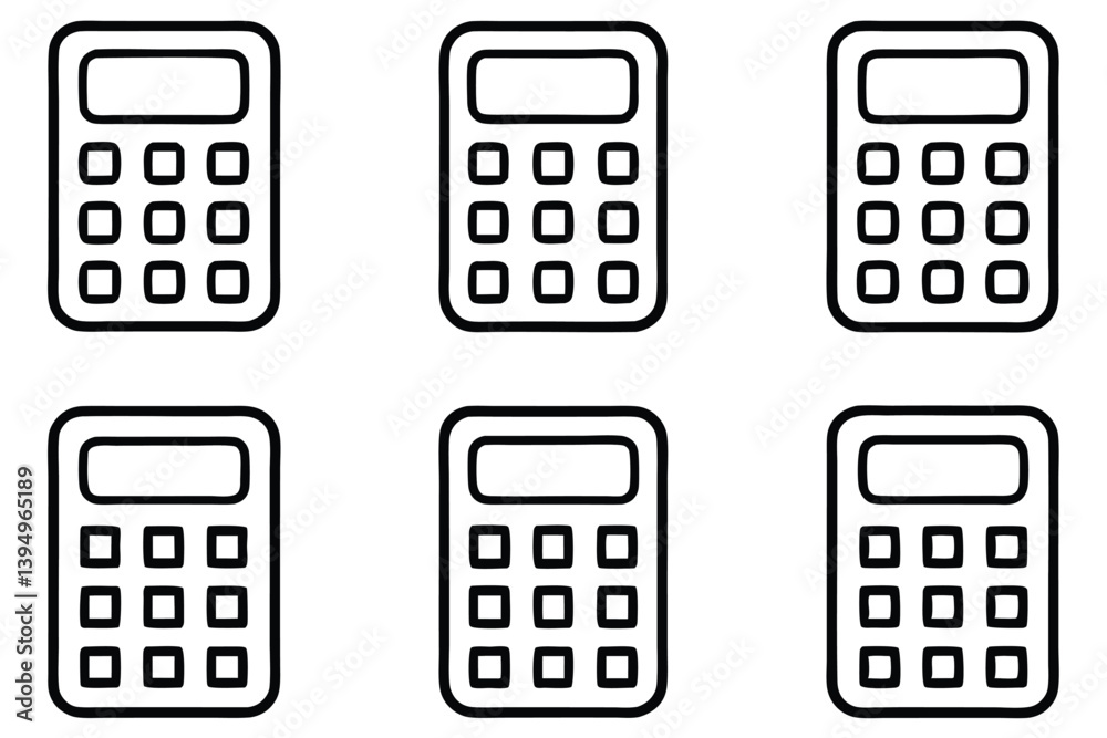 calculator line art professional tool for financial planning calculator line art professional tool for financial planning