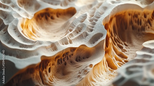 Obraz na płótnie Explore the beauty of abstract patterns. This image captures textures and colors that evoke a sense of terrain and depth. Experience the wonder of generative art. Generative AI w salonie
