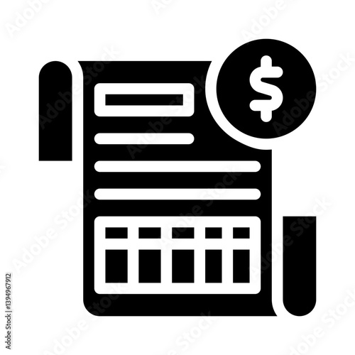 bank statement glyph icon