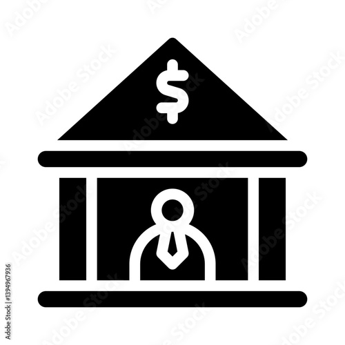 banker glyph icon