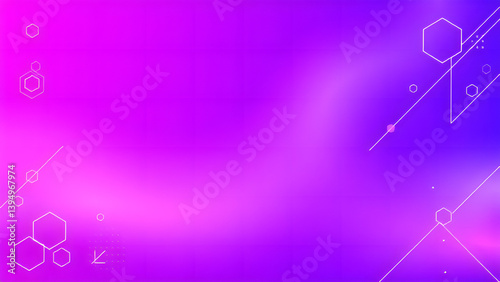 Pink purple abstract illustration design with light waves and heart shapes
