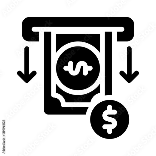 withdraw glyph icon