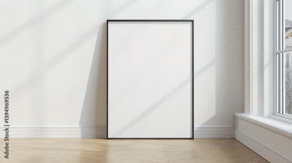 A minimalist room with a blank picture frame, emphasizing simplicity and natural light for creative inspiration. A minimalist room with a blank picture frame, emphasizing simplicity and natural light for creative inspiration.