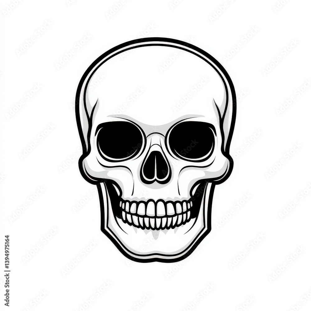 Mortality icon represented with a minimalist line art skull design suitable for various themes and concepts Mortality icon represented with a minimalist line art skull design suitable for various themes and concepts
