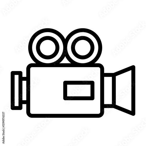 video camera outline icon. documentary black line illustration.