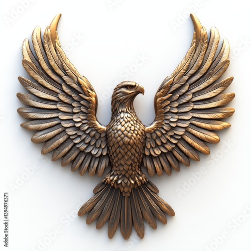 Roman aquila icon depicts an eagle with spread wings in a smooth design representing strength and power