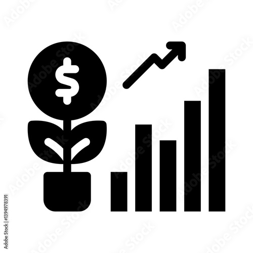 investment glyph icon