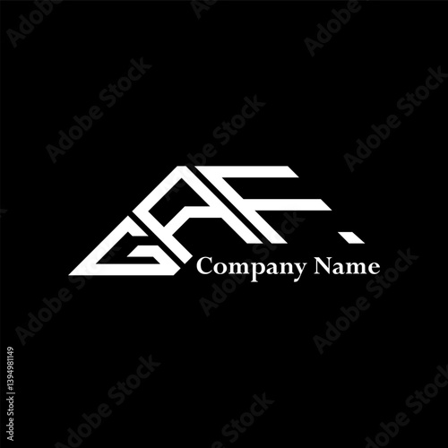 GAF logo design, GAF simple and modern logo. GAF luxurious alphabet design
