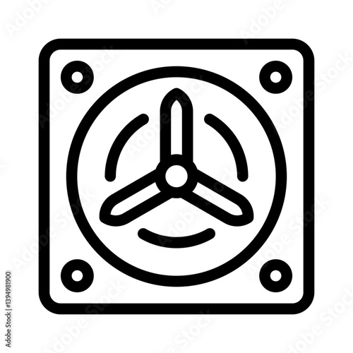 cooling fan line icon