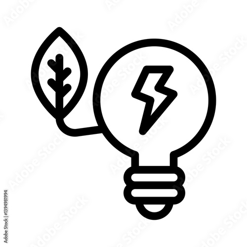 energy efficient line icon