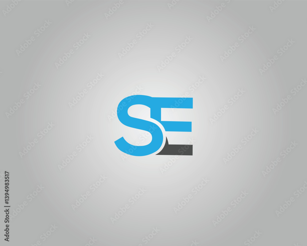 Fototapeta premium Letter SE abstract logo icon design template vector.