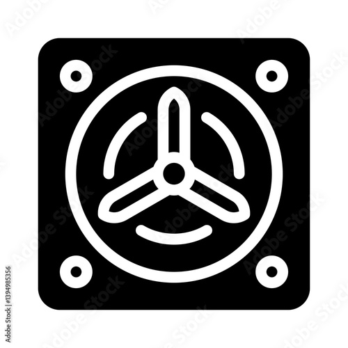 cooling fan glyph icon